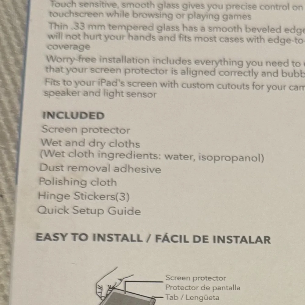 Insignia iPad Hard‎ Screen Protector. New in box. 10th Generation.9H Hardness.